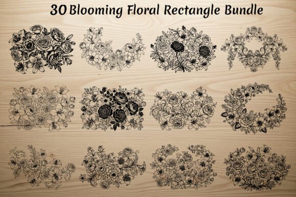 30 Blooming Floral Rectangle Bundle