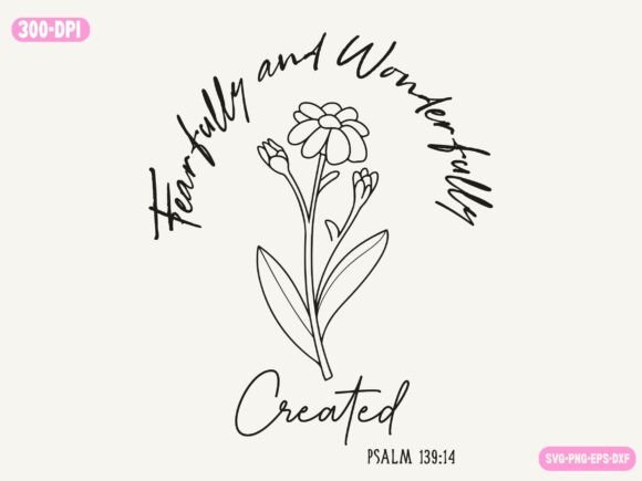 Christian Bible Verse, Floral Christian