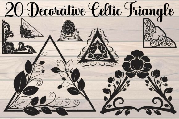 Decorative Celtic Triangle Floral Bundle