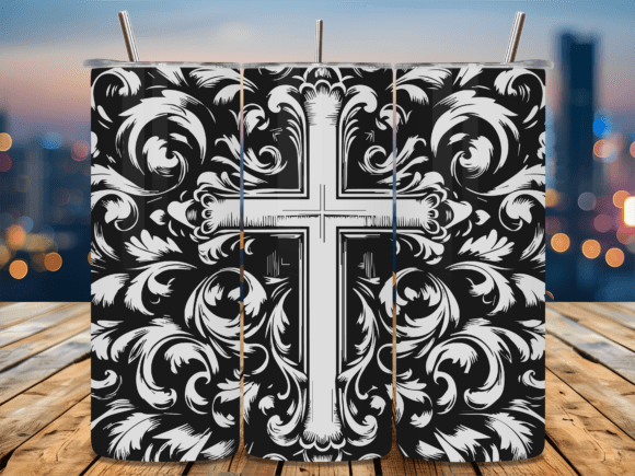 Floral Christian Cross