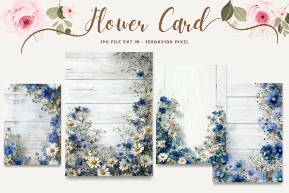 Flower Card Floral Greeting Postcard_20
