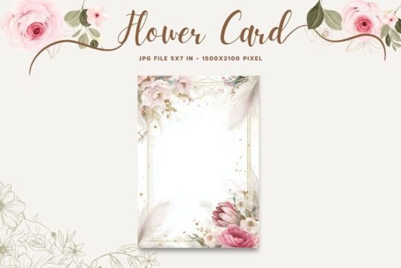 Flower Card Floral Greeting Postcard_45