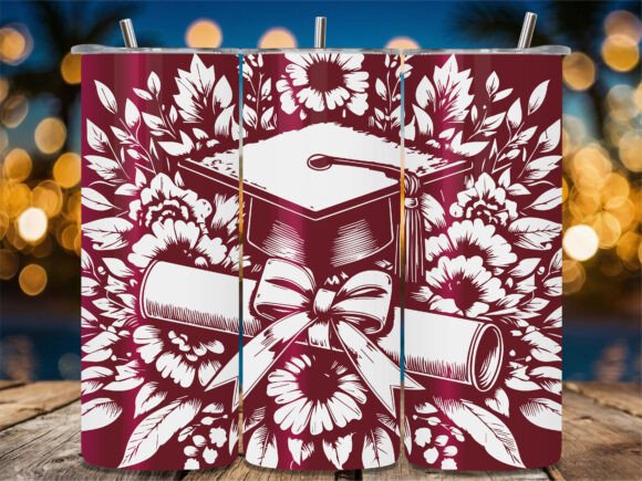 Maroon Floral Graduation